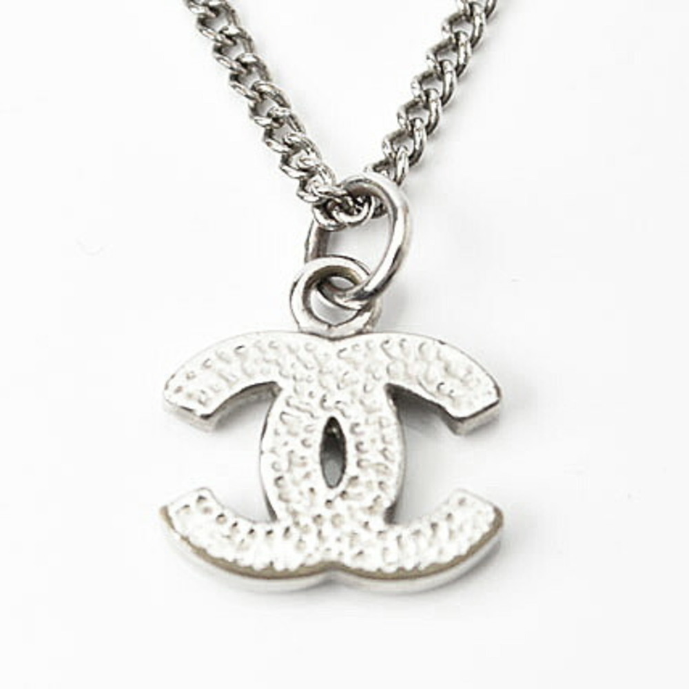 CHANEL Authentic White Logo Necklace - Picture 4 of 7